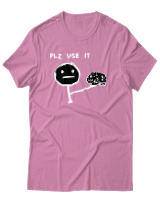 T-Shirt Αντρικό - Plz Use It - Color Thumbnail Ροζ