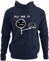 Φούτερ με κουκούλα - Plz Use It - Color Thumbnail Navy Blue