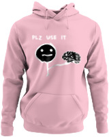 Φούτερ με κουκούλα - Plz Use It - Color Thumbnail Pink