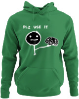 Φούτερ με κουκούλα - Plz Use It - Color Thumbnail Kelly Green