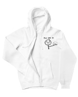 Ζακέτα Φούτερ με κουκούλα Γυναικείο - Plz Use It - Color Thumbnail 'Ασπρο