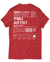 T-Shirt Unisex - PMU Artist - Color Thumbnail Κόκκινο
