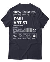T-Shirt Unisex - PMU Artist - Color Thumbnail Σκούρο Μπλε