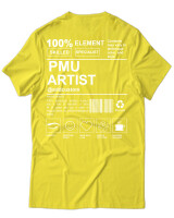 T-Shirt Unisex - PMU Artist - Color Thumbnail Κίτρινο