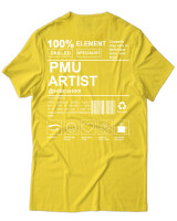 T-Shirt Unisex - PMU Artist - Color Thumbnail Χρυσό Κίτρινο
