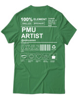 T-Shirt Unisex - PMU Artist - Color Thumbnail Πράσινο