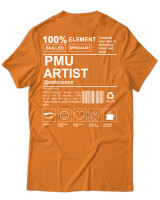 T-Shirt Unisex - PMU Artist - Color Thumbnail Πορτοκαλί