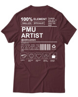 T-Shirt Unisex - PMU Artist - Color Thumbnail Μπορντό