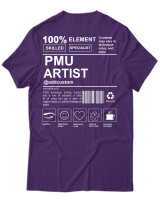 T-Shirt Unisex - PMU Artist - Color Thumbnail Σκούρο Μωβ