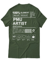 T-Shirt  Γυναικείο - PMU Artist - Color Thumbnail Κυπαρισσί