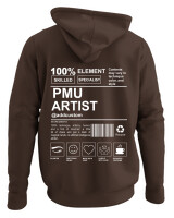 Φούτερ με κουκούλα - PMU Artist - Color Thumbnail Καφέ