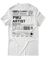 T-Shirt Unisex - PMU Artist - Color Thumbnail Άσπρο