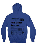 Ζακέτα Φούτερ με κουκούλα - Pole Dance Teacher - Color Thumbnail Μπλε Ρουά