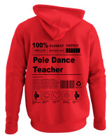 Φούτερ με κουκούλα - Pole Dance Teacher - Color Thumbnail Κόκκινο