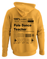 Φούτερ με κουκούλα - Pole Dance Teacher - Color Thumbnail Κίτρινο Χρυσό