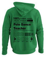 Φούτερ με κουκούλα - Pole Dance Teacher - Color Thumbnail Kelly Green