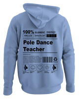 Φούτερ με κουκούλα - Pole Dance Teacher - Color Thumbnail Blue Carolina