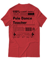 T-Shirt Αντρικό - Pole Dance Teacher - Color Thumbnail Κόκκινο