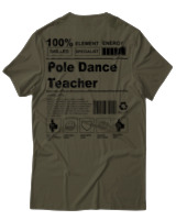 T-Shirt Αντρικό - Pole Dance Teacher - Color Thumbnail Χακί