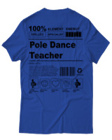 T-Shirt  Γυναικείο - Pole Dance Teacher - Color Thumbnail Μπλέ Ρουά