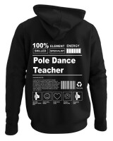 Φούτερ με κουκούλα - Pole Dance Teacher - Color Thumbnail Μαύρο