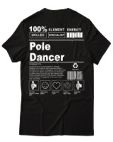 T-Shirt  Γυναικείο - Pole Dancer - Color Thumbnail Μαύρο