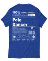 T-Shirt  Γυναικείο - Pole Dancer - Color Thumbnail Μπλέ Ρουά