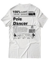 T-Shirt Αντρικό - Pole Dancer - Color Thumbnail Άσπρο