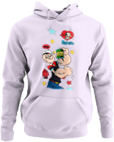 Φούτερ με κουκούλα - Popeye Yum Spinach - Color Thumbnail Λιλά