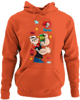 Φούτερ με κουκούλα - Popeye Yum Spinach - Color Thumbnail Orange
