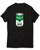 T-Shirt Unisex - Popeyes Spinach - Color Thumbnail Μαύρο