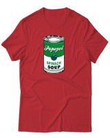 T-Shirt Unisex - Popeyes Spinach - Color Thumbnail Κόκκινο