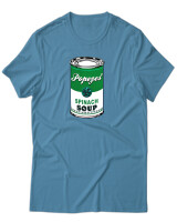 T-Shirt Unisex - Popeyes Spinach - Color Thumbnail Τιρκουάζ