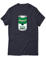 T-Shirt Unisex - Popeyes Spinach - Color Thumbnail Σκούρο Μπλε