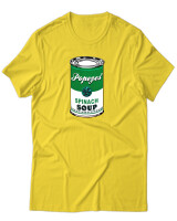 T-Shirt Unisex - Popeyes Spinach - Color Thumbnail Χρυσό Κίτρινο