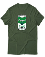 T-Shirt Unisex - Popeyes Spinach - Color Thumbnail Κυπαρισσί