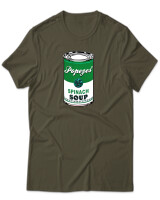 T-Shirt Unisex - Popeyes Spinach - Color Thumbnail Χακί