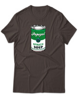 T-Shirt Unisex - Popeyes Spinach - Color Thumbnail Καφέ
