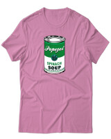 T-Shirt Unisex - Popeyes Spinach - Color Thumbnail Ροζ