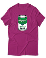 T-Shirt Unisex - Popeyes Spinach - Color Thumbnail Φουξια