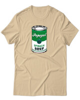 T-Shirt Unisex - Popeyes Spinach - Color Thumbnail Μπεζ