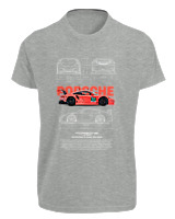 T-Shirt Fit Αντρικό - Porsche 911 GT3 RS - Color Thumbnail Γκρι Μελανζέ