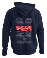 Φούτερ με κουκούλα - Porsche 911 GT3 RS - Color Thumbnail Navy Blue