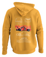 Φούτερ με κουκούλα - Porsche 911 GT3 RS - Color Thumbnail Κίτρινο Χρυσό