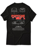 T-Shirt Unisex - Porsche 911 GT3 RS - Color Thumbnail Μαύρο