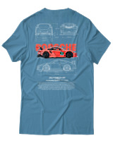 T-Shirt Unisex - Porsche 911 GT3 RS - Color Thumbnail Τιρκουάζ
