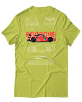 T-Shirt Unisex - Porsche 911 GT3 RS - Color Thumbnail Λαχανί