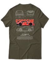 T-Shirt Unisex - Porsche 911 GT3 RS - Color Thumbnail Χακί