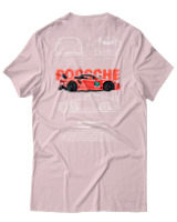 T-Shirt Unisex - Porsche 911 GT3 RS - Color Thumbnail Απαλό Ροζ