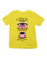 T-Shirt  Παιδικό - Porsche 911 Turbo - Color Thumbnail Κίτρινο